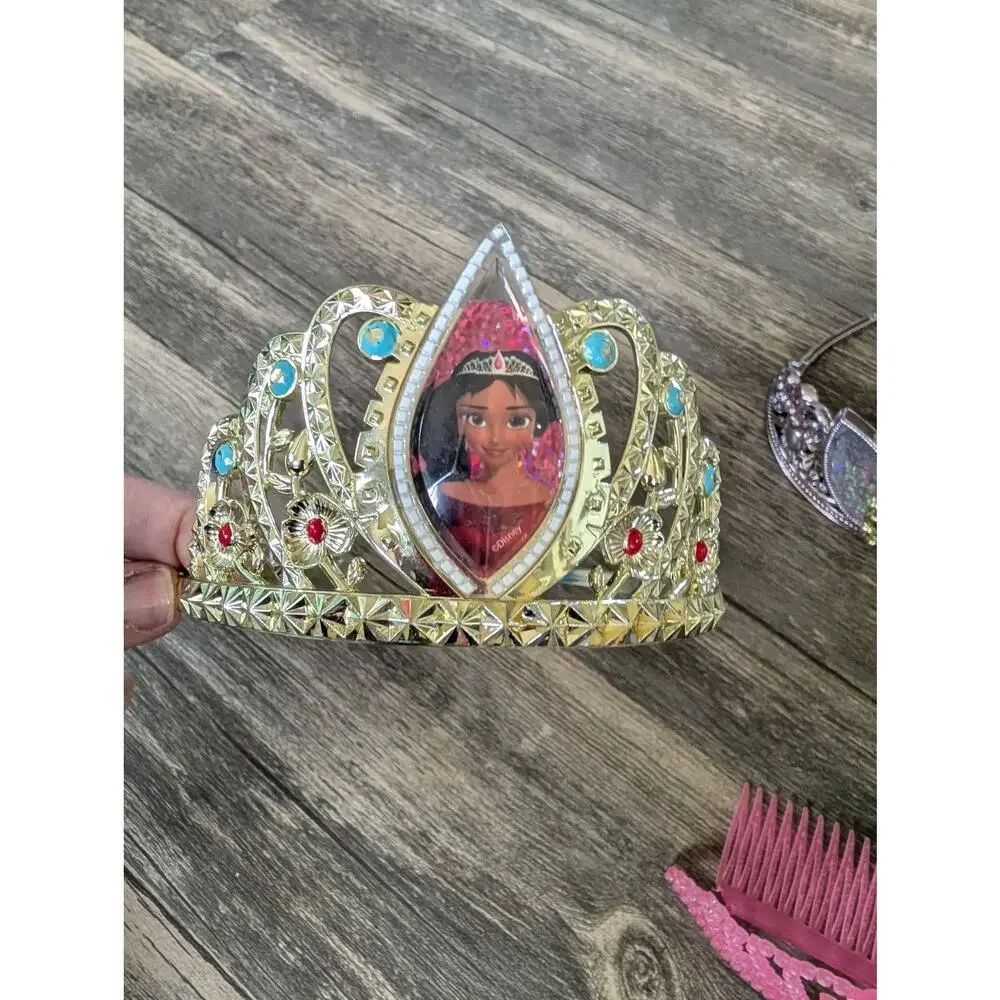 Disney Princess Rapunzel, Cinderella Elena Tiaras With Wands Costume Accessories